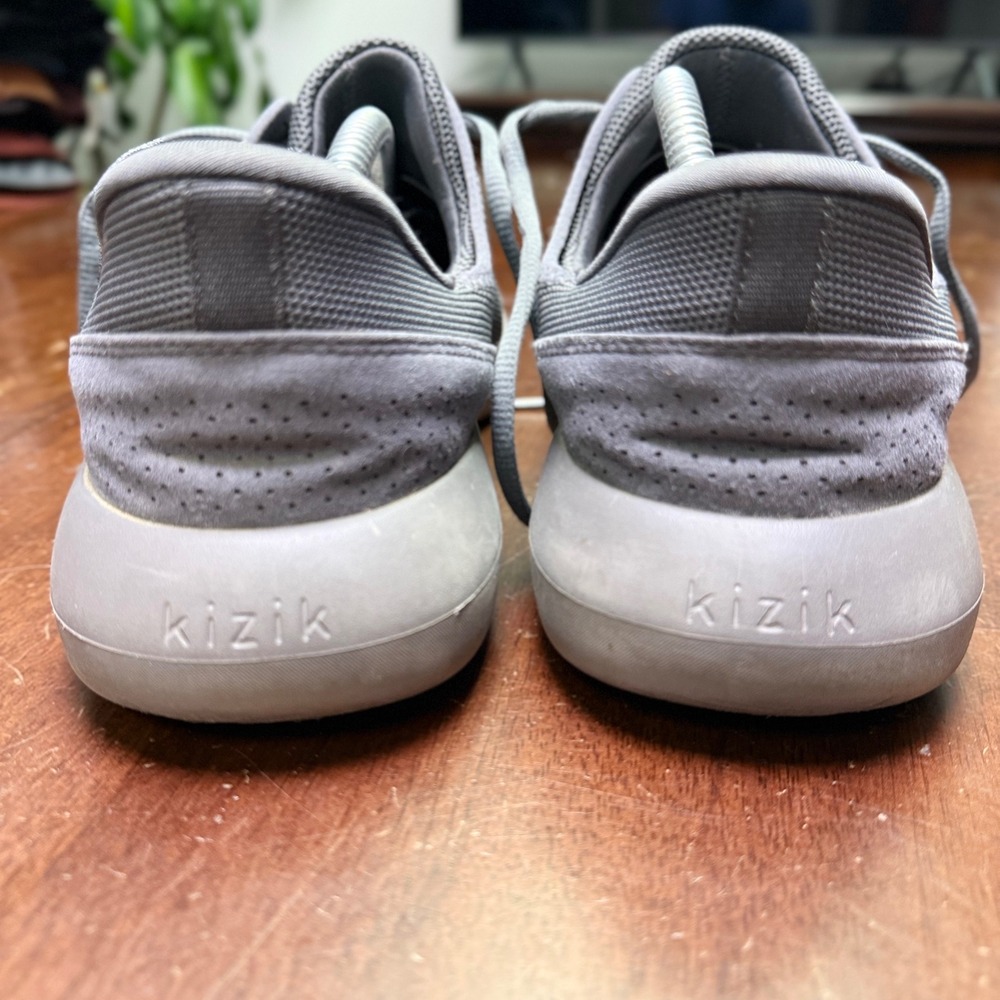 Kizik Madrid Eco Sneaker Mens 10.5 Grey Hands Free Slip On DMADGT03-1D - Picture 6 of 9